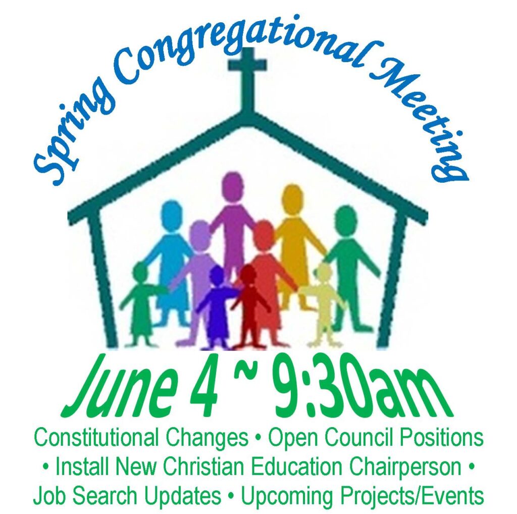 Spring Congregation Meeting logo with white background