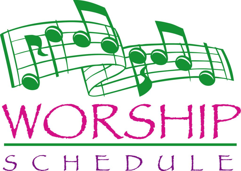 End of Summer Worship Schedule on a white background