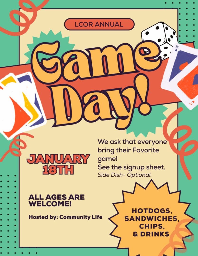 LCOR Annual Game Day! - Lutheran Church of Our Redeemer
